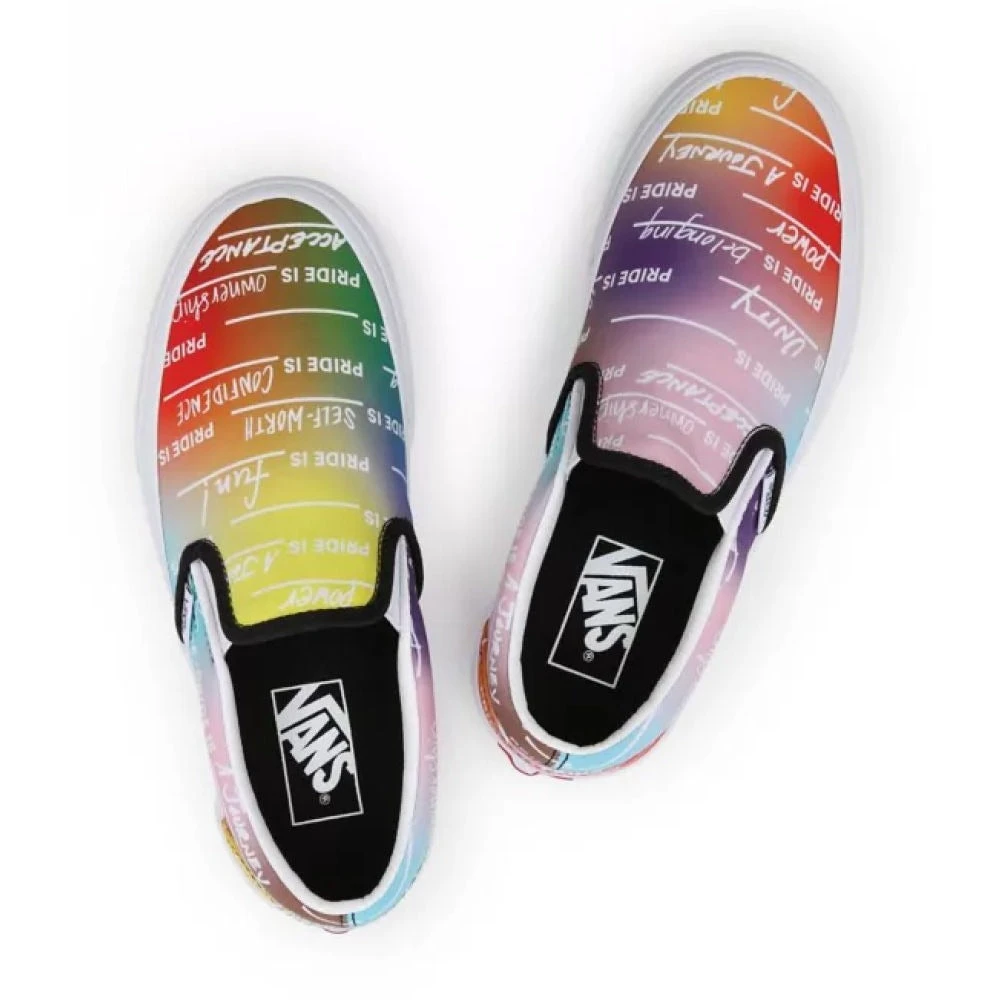 Vans Pride Classic Slip-On In Rainbow/True White 4 Vans Pride Classic Slip-On In Rainbow/True White - Image 2
