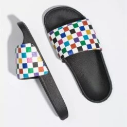 Vans Women's Glitter Slide-On In Checkerboard-Multi -Shoe Style Shop 0 0 0004lgxxw 3 1100x