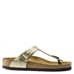 Birkenstock Women's Gizeh Birko-Flor In Gold