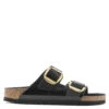 Birkenstock Women's Big Buckle Arizona Natural Leather Patent In High Shine Black