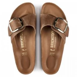 Birkenstock Women's Madrid Big Buckle Oiled Leather In Cognac (Narrow Width) -Shoe Style Shop 1 0 1006525 top 1100x