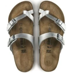 Birkenstock Mayari Birko-Flor In Silver -Shoe Style Shop 1 0 1045 birkenstock mayari birko flor 71083 silver 4 1100x