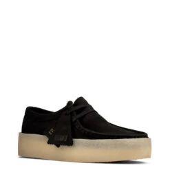 Clarks Women's Wallabee Cup In Black Nubuck -Shoe Style Shop 26158156 1343 2 1100x