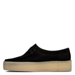Clarks Women's Wallabee Cup In Black Nubuck -Shoe Style Shop 26158156 1343 4 1100x