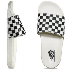 Vans Women's Slide-On In Checkerboard White/Black -Shoe Style Shop 3 0 3013 vans slide checkerboard white black 3 2 1100x