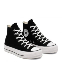 Converse Women's Chuck Taylor All Star Canvas Platform Hi In Black/White/White -Shoe Style Shop 560845c d 08x1 2 1100x