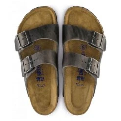Birkenstock Arizona Softbed Oiled Leather In Iron -Shoe Style Shop 5 5 552801 top 1100x