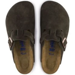 Birkenstock Men's Boston Softbed Suede Leather In Mocha -Shoe Style Shop 660461 3 1100x