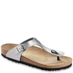 Birkenstock Gizeh Birko-Flor In Silver -Shoe Style Shop 7 1 71 birkentstock gizeh 043853 043851 silver birko flor 1100x