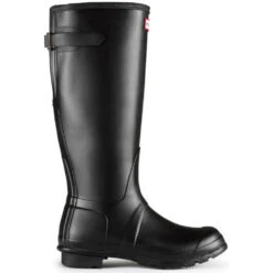 Hunter Women's Original Back Adjustable Rain Boots In Black