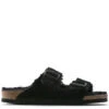 Birkenstock Arizona Shearling In Black (Narrow Width)