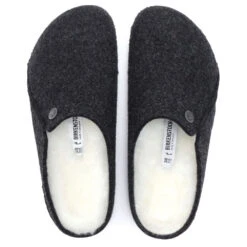Birkenstock Women's Zermatt Shearling Wool Felt In Anthracite (Narrow Width) -Shoe Style Shop BI 1015084 2095 3 1100x
