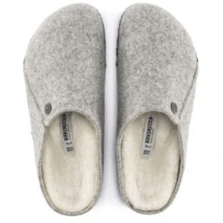 Birkenstock Men's Zermatt Shearling Wool Felt In Light Grey -Shoe Style Shop BI 1015092 2100 3 1100x