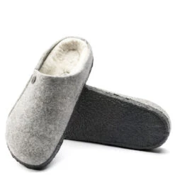 Birkenstock Men's Zermatt Shearling Wool Felt In Light Grey -Shoe Style Shop BI 1015092 2100 4 1100x