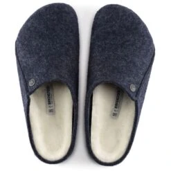Birkenstock Men's Zermatt Shearling Wool Felt In Dark Blue -Shoe Style Shop BI 1017535 2098 3 1100x