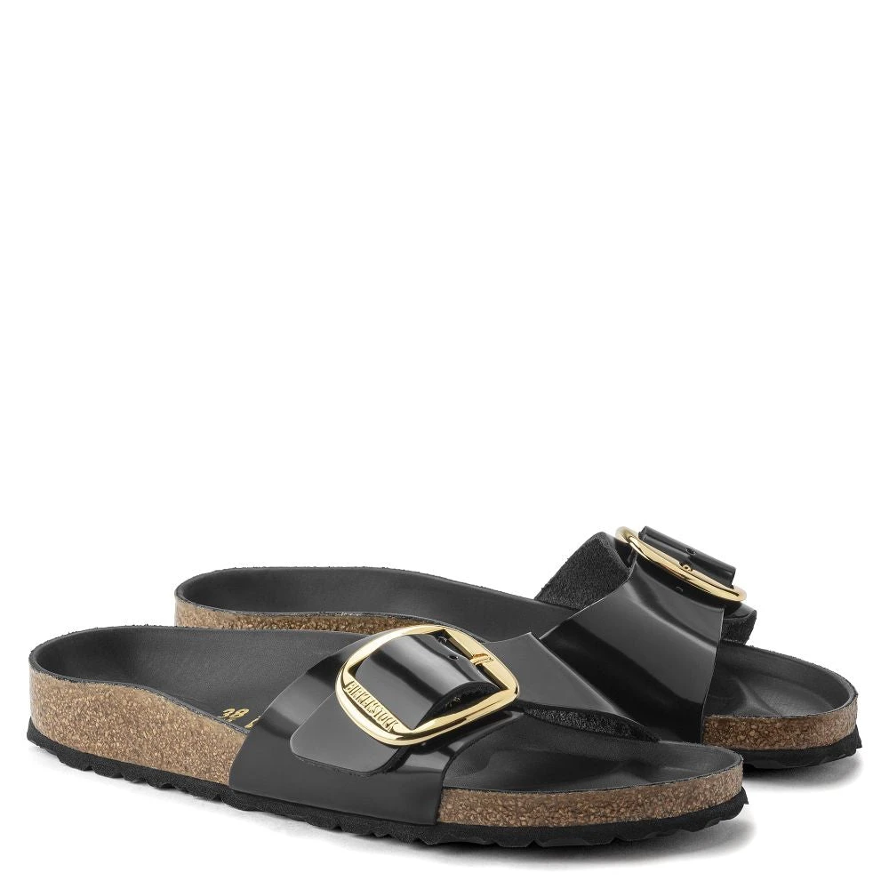 Birkenstock Women's Madrid Big Buckle Oiled Leather In High Shine Black (Narrow Width) 4 Birkenstock Women's Madrid Big Buckle Oiled Leather In High Shine Black (Narrow Width) - Image 2