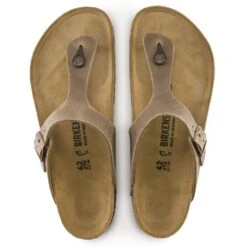 Birkenstock Women's Gizeh Oiled Leather In Tobacco Brown -Shoe Style Shop BI 943811 634W 4 1100x