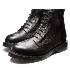 Solovair 8 Eye Derby Boot In Black Grain -Shoe Style Shop SV 551 BK SG 117 3 1100x