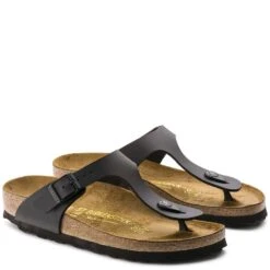 Birkenstock Gizeh Birko-Flor In Black -Shoe Style Shop b i birkenstock gizeh birko flor black 43693 3 1100x