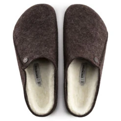 Birkenstock Men's Zermatt Shearling Wool Felt In Mocha -Shoe Style Shop bi 1016570 2099 3 1100x