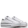 Converse Women's Chuck Taylor All Star Lift In White/Black -Shoe Style Shop c o convers chuck taylor all star lift low top white 560251c 5 1100x