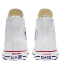 Converse Chuck Taylor All Star Leather High Top In Optic White -Shoe Style Shop c o converse chuck taylor all star leather high top black 132169c 5 1100x