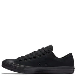 Converse Chuck Taylor All Star Mono Canvas Low Top In Black Monochrome -Shoe Style Shop c o converse chuck taylor all star monochrome canvas low top black m5039 3 2 1100x