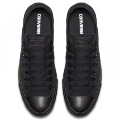 Converse Chuck Taylor All Star Mono Canvas Low Top In Black Monochrome -Shoe Style Shop c o converse chuck taylor all star monochrome canvas low top black m5039 4 1 1100x