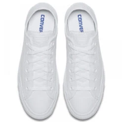 Converse Chuck Taylor All Star Mono Leather Low Top In White Monochrome -Shoe Style Shop c o converse chuck taylor all star monochrome leather low top white 136823 4 1100x