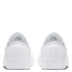 Converse Chuck Taylor All Star Mono Leather Low Top In White Monochrome -Shoe Style Shop c o converse chuck taylor all star monochrome leather low top white 136823 5 1100x