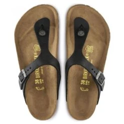 Birkenstock Women's Gizeh Oiled Leather In Black -Shoe Style Shop g i gizeh 845251 3 1100x