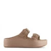 Lemon Jelly Women's Gaia Platform Slides In Brown