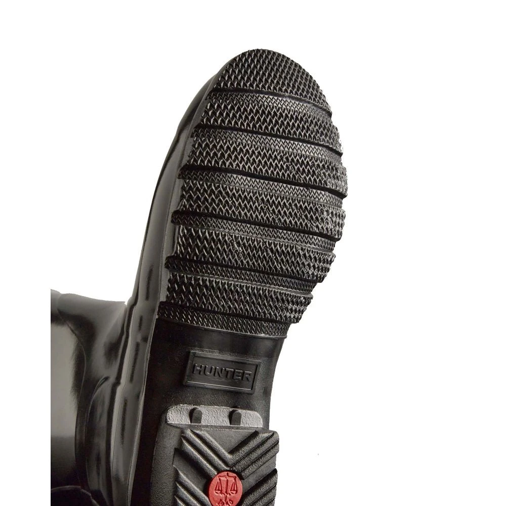 Hunter Women's Original Short Gloss Rain Boots In Black 6 Hunter Women's Original Short Gloss Rain Boots In Black - Image 4