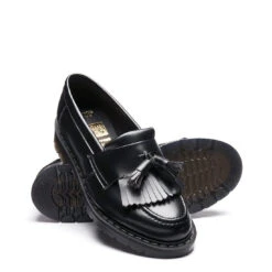 Solovair Vegan Tassel Loafer In Black Hi-Shine -Shoe Style Shop image 95fd0c2c 72a9 4578 9f18 6df414b74041 1100x