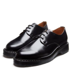 Solovair Gibson Shoe In Black Hi-Shine -Shoe Style Shop s3995bkg 100 3 1100x