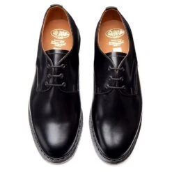 Solovair Gibson Shoe In Black Hi-Shine -Shoe Style Shop s3995bkg 100 4 1100x