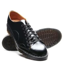 Solovair Monkey Shoe In Black Hi-Shine -Shoe Style Shop sv 730 bk 121 2 1100x