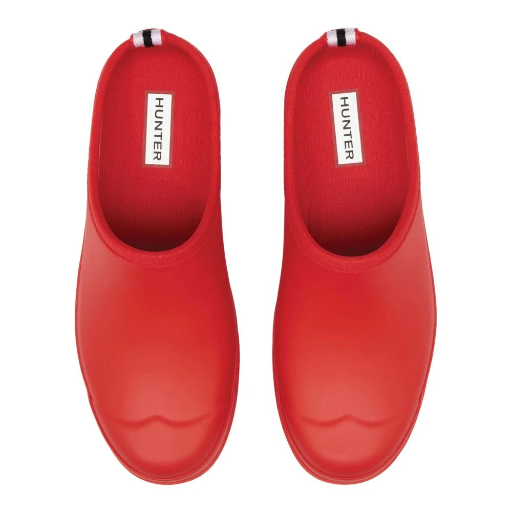 Hunter Women's Play Clogs In Red 5 Hunter Women's Play Clogs In Red - Image 3